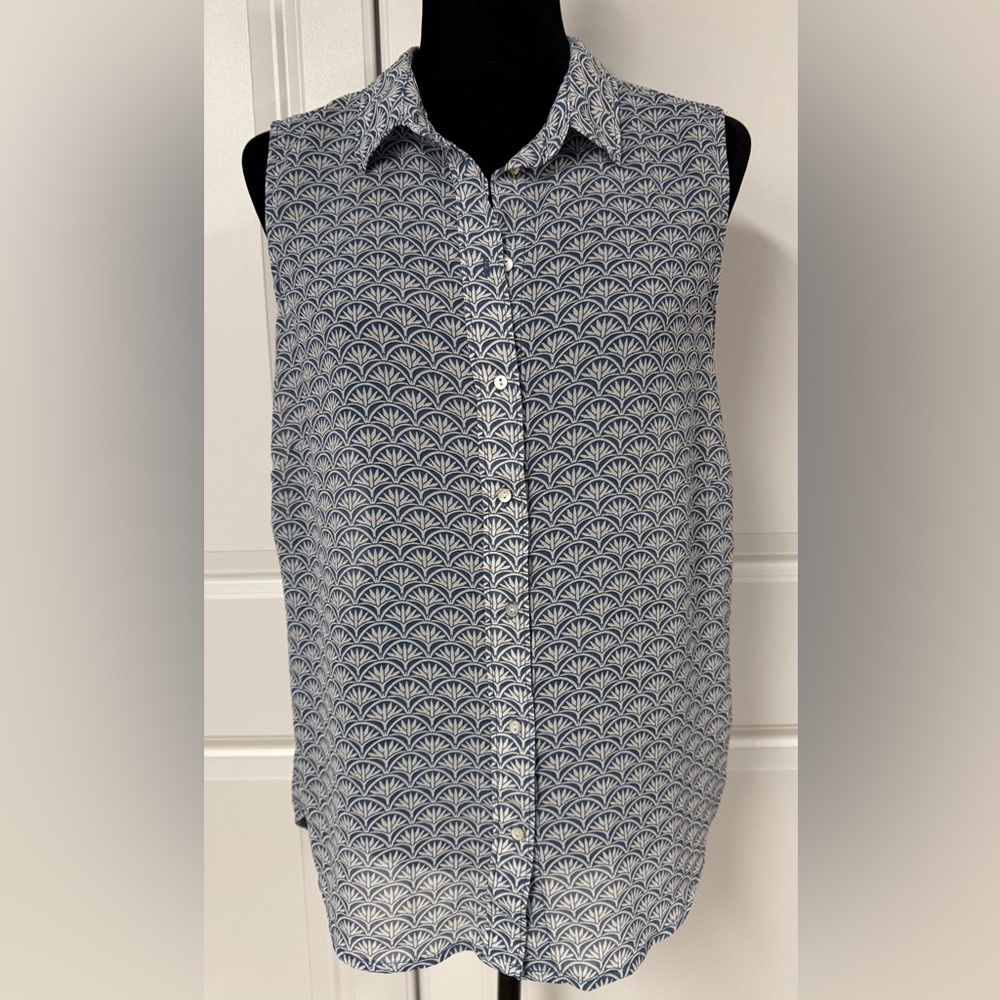 H&M Button Down Sleeveless Blouse Top